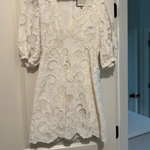 White Alexis lace dress